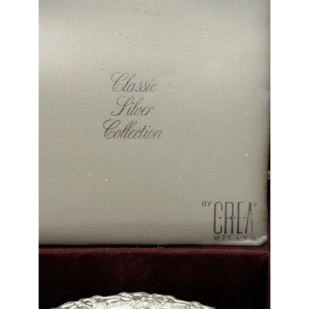 🥂CREA Milano Classic Silverplate Collection Coasters w/ Storage Box –Set of 6🥂